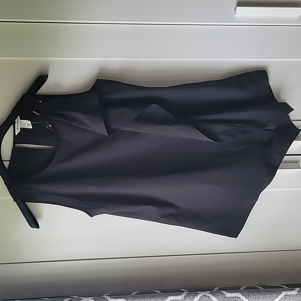 NWT WHBM black asymmetrical top size S